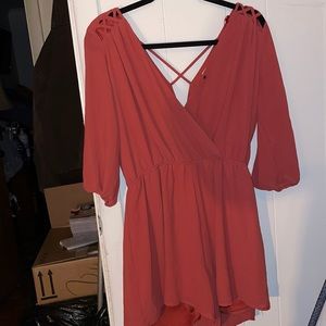 Large orange romper. Worn once